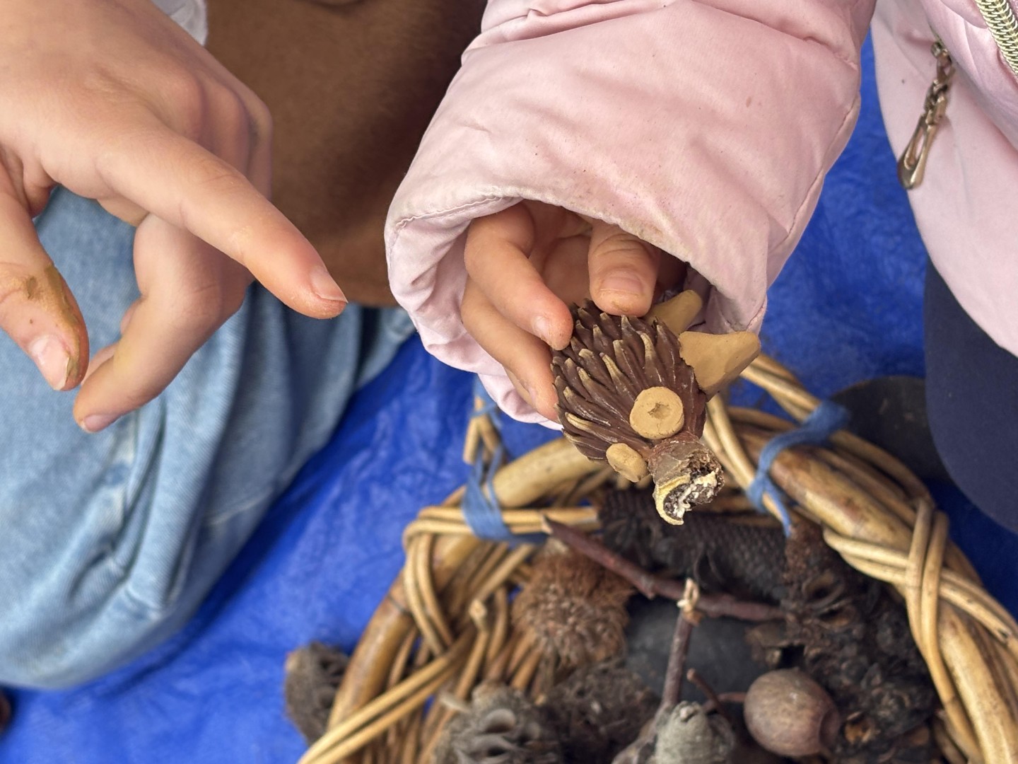 Children in nature-based play therapy session 5