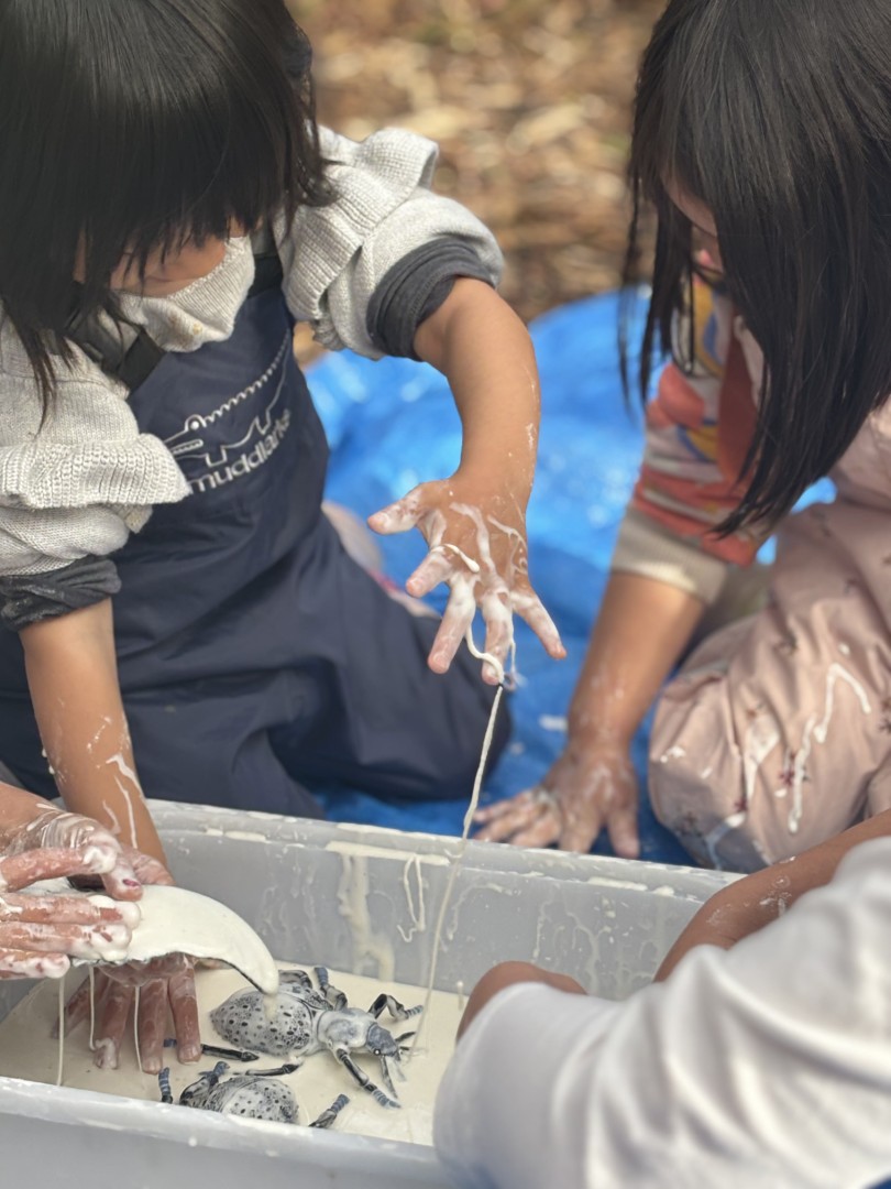 Children in nature-based play therapy session 1
